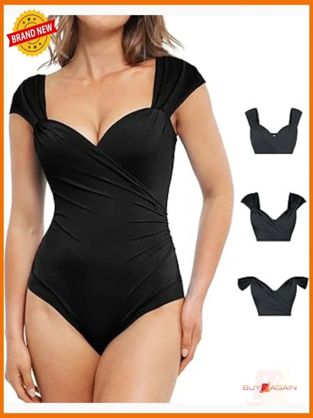 Shapewear Bodysuit Corset Tank Top with Built in Bra Sleeveless Ruched Going